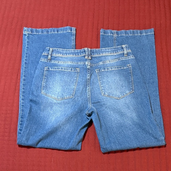 Luvamia Classic Wide Leg Blue Denim Women’s Jeans Size 12 - Picture 3 of 12